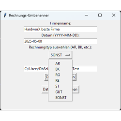 Rechnungs-Umbenennungs-Programm