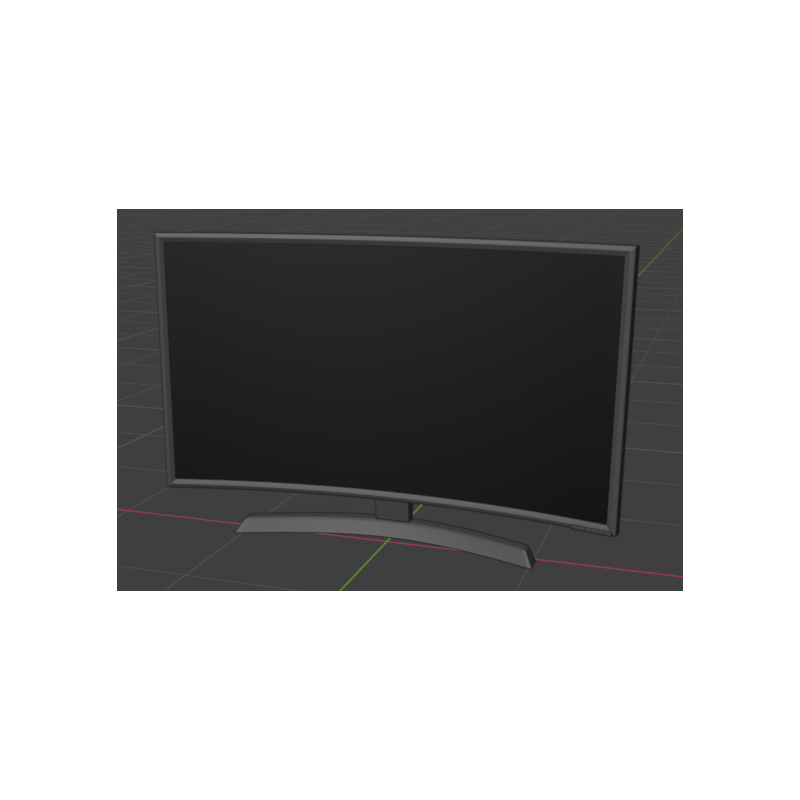 Blender Modellierung Monitor